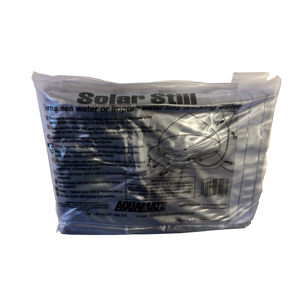 AQUAMATE INFLATABLE SOLAR STILL DESALINATOR, LIFERAFT